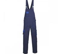 Portwest Contrast Bib & Brace Navy Size: 4XL Colour: Navy, Size: 4 4XL 31"