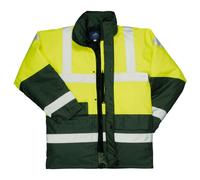 Portwest Contrast Traffic Jacket Yellow/Green Size: L Colour: Yellow/G L