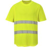 Portwest Hi Vis Mesh Panel Comfort Cotton Tee Shirt RIS 3279 C394