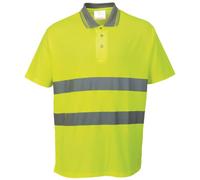Portwest Cotton Comfort Reflective Safety Short Sleeve Polo Shirt