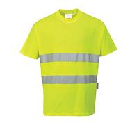 Portwest Cotton Comfort T-Shirt, Size: XXL, Colour: Yellow, S172YERXXL