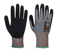 Portwest CT HR18 Nitrile Foam Cut Glove, Size: S, Colour: Grey/Black, CT45G8RS