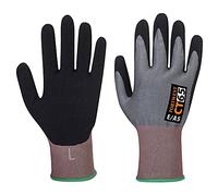 (Grey/Black, XS) Portwest CT VHR Nitrile Foam Gloves