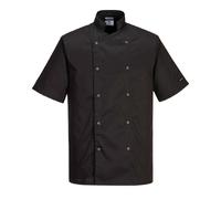 PORTWEST Cumbria Chef Jacket Food Industry Catering Chefwear Short Sleeve C733