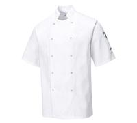Portwest Cumbria Chefs Short Sleeve Jacket White XL