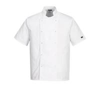 PORTWEST Cumbria Chefs Jacket Food Industry Catering Chef Lightweight Coat-C733
