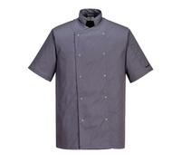 Portwest Cumbria Chefs Jacket S/S 2XL Slate Gry