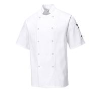 Portwest Cumbria Chefs Short Sleeve Jacket White XL