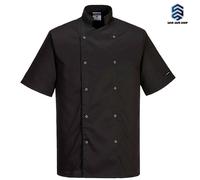PORTWEST Cumbria Short Sleeve Chef Jacket Food Catering Industry Chefs Coat C733