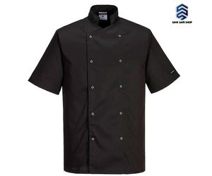 PORTWEST Cumbria Short Sleeve Chef Jacket Food Catering Industry Chefs Coat C733