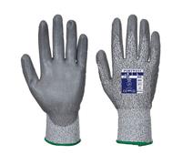 Portwest Cut 3 PU Palm Glove Grey Size: 2XL Colour: Grey, Hand Size: 2 2XL