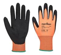 Portwest Dermi-Grip NPR15 Nitrile Sandy Glove S Orange/Blk (Pack 12)