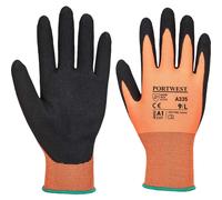 Portwest Dermi Grip NPR15 Nitrile Sandy Gloves Orange / Black L Pack of 1