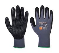 Portwest DermiFlex Plus Glove Size: L Colour: Grey/Black A351G8RL
