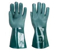 Portwest Double Dipped PVC Gauntlet 35cm XL Green (Pack of 12)