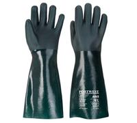 Portwest Double Dipped PVC Gauntlet 45cm XL Green (Pack of 12)