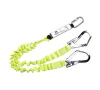 Portwest Double Elasticated Lanyard With Shock Absorber, Size: One Size, Colour: Yellow, FP52YER