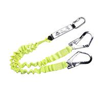 Portwest Double Elasticated Lanyard With Shock Absorber, Size: One Size, Colour: Yellow, FP52YER