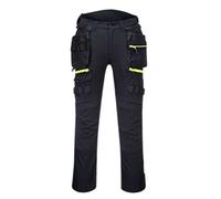 Portwest DX4 Detachable Holster Pocket Trousers 38 Blk Short