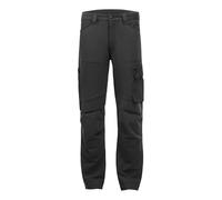 Portwest DX421 DX4 Trade Work Trousers Safety Pants 4 Way Stretch Fabric High Rise Waistb Adjustable Knee Pad Pockets Triple Stitched Seams Breathable Ventilation Durable, All Black, 44