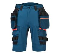 Portwest DX444 Men's DX4 Detachable Holster Pocket Stretch Work Shorts Metro Blue, 36