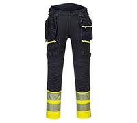 Portwest DX4 Hi-Vis Class 1 Holster Pocket Trouser Yellow/Black 38" Waist - 31" Leg