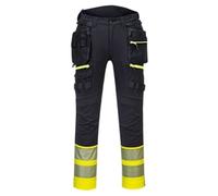 Portwest DX4 Hi Vis Detachable Holster Pocket Trousers 36 Yellow/Blk