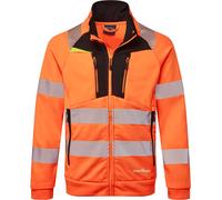 Portwest DX4 Hi Vis Funnel Neck Zipped Sweatshirt Orange / Black XL