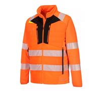 Portwest DX473 DX4 Hi-Vis Hybrid Baffle Jacket Durable Windproof - Orange Black