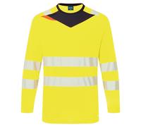 Portwest DX4 Hi Vis Long Sleeve T Shirt Yellow / Black 2XL