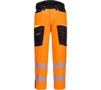 Portwest DX4 Hi-Vis Service Trousers, Orange/Black, 34, Regular