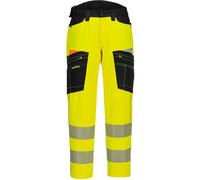 Portwest DX4 Hi-Vis Service Trousers, Yellow/Black, 32, Regular