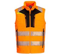 Portwest DX4 Hi Vis Hybrid Baffle Bodywarmer Orange / Black M