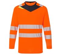 Portwest DX4 Hi Vis Long Sleeve T Shirt Orange / Black 3XL