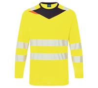 PORTWEST DX4 Hi Vis Viz Long Sleeve T-Shirt Moisture Wicking Safety Work Class 2