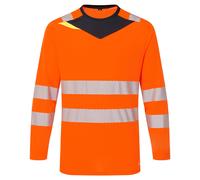 PORTWEST DX4 Hi Vis Viz Long Sleeve T-Shirt Moisture Wicking Safety Work Class 2