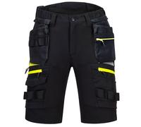 Portwest DX4 Holster Shorts 4-Way Stretch Black Elasticated Waist Triple-Stitch