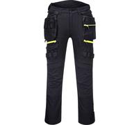 Portwest Dx4 Detachable Holster Pocket Trousers Black & Knee Pads - 26R