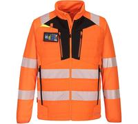 PORTWEST DX4 Men Hybrid Baffle Jacket Hi-Vis Winter Padded Lined Work Coat DX473