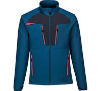 Portwest DX480 Mens Full Zip Soft Shell Jacket - Lightweight Mid Layer Work Jacket Metro Blue, XX-Large