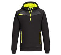 Portwest DX467 DX4 Quarter Zip Hoodie Black 2XL Colour: Black, Chest S 2XL
