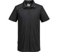 Portwest DX410 DX4 Mens Slim Fit Short Sleeve Polo Shirt Black XXXL, Fully Black, 3XL