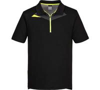 Portwest DX4 Short Sleeve Polo Shirt Black M