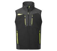 Portwest DX476 DX4 Softshell Work Bodywarmer 3 Layer RipShell Waterproof Breathable Stretch Fabric PFAS Free Multiple Secure Zip Pockets Adjustable Hem Reflective Piping, Metal Grey, XX-Large