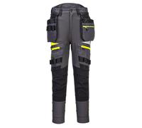 Portwest DX4 Women's Detachable Holster Pocket Trousers Metal Grey Regular 30