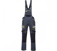 Portwest DX4 Work Bib & Brace Metal Grey Size: XL Inside Leg: 31&q XL 31"