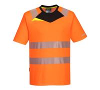 Portwest DX413 DX4 Hi-Vis T-Shirt Short Sleeve Moisture Wicking - Orange Black