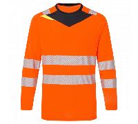 Portwest DX416 DX4 Hi-Vis T-Shirt L/S Orange/Black L Colour: Orange/Bl L