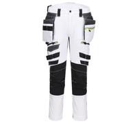 Portwest DX440 Lightweight Detachable Holster Pre-Bent Knees Reflective | Stretch Fabric, 16 Generously Sized Pockets, High Visibility, 4-Way Stretch, Cargo Storage