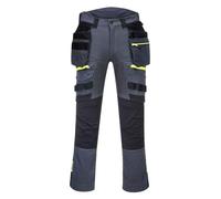 Portwest DX440 Lightweight Detachable Holster Pre-Bent Knees Reflective | Stretch Fabric, 16 Generously Sized Pockets, High Visibility, 4-Way Stretch, Cargo Storage